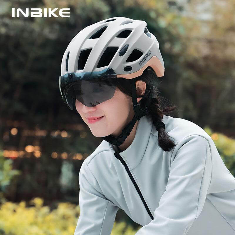 Bike Helmet Adult Men Women with Magnetic Goggles Sun Visor